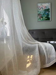 Classic Linen Curtain with multifunctional tape