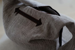 Crossbody Bag (black, brown, natural linen)