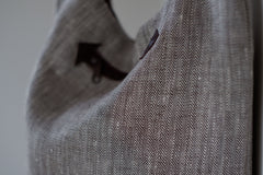 Crossbody Bag (black, brown, natural linen)