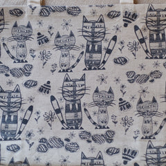 Shoulder shopping bag with different prints