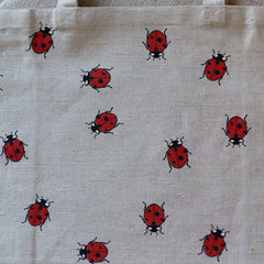 Shoulder shopping bag with different prints