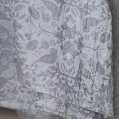 Linen Throw Bird (grey)