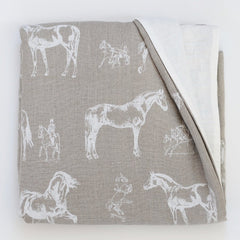 Soft Linen Duvet Covers Horses - Linen Room Latvia