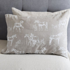 Soft Linen Pillowcases Horses - Linen Room Latvia