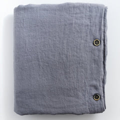 Luxury Soft Anthracite Grey 100% Linen Duvet Cover with Buttons