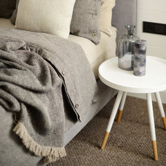 Linen Throw Moonlight - Linen Room Latvia