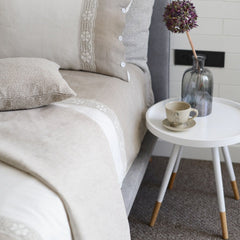 Linen Duvet Cover with Lace - Linen Room Latvia