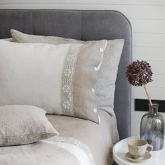 Linen Pillowcase with Lace - Linen Room Latvia