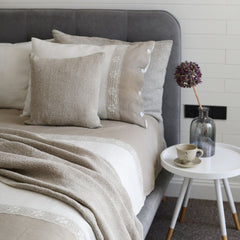 Linen Duvet Cover with Lace - Linen Room Latvia