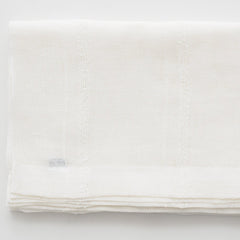 Linen Curtain with woven boucle stripes - Linen Room Latvia