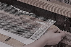 Linen tablecloth Boucle with square